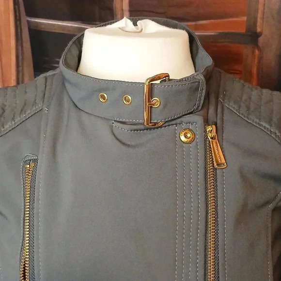 Michael kors XSPersonality Belted buckle quilted jacket SlimmingLightweight Grey - Picture 9 of 13